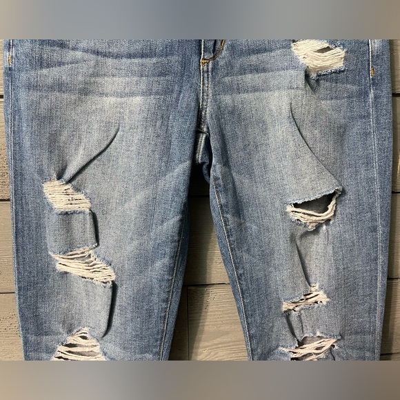 Joe’s Jeans Medium Wash Denim Kency Boyfriend Slim Crop Distressed Jeans Sz 26 - Picture 5 of 16